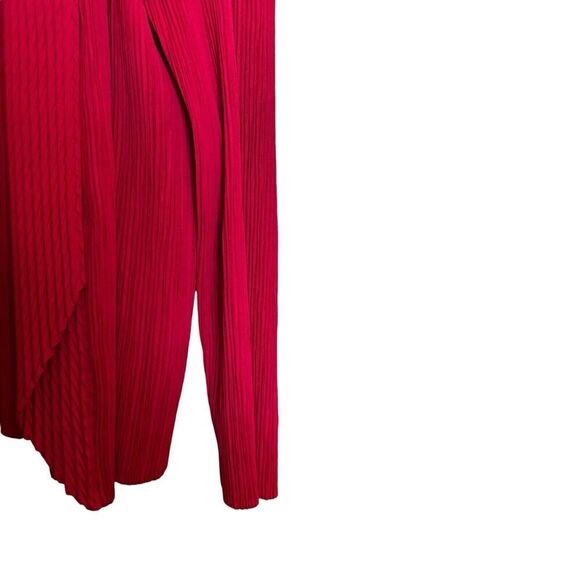 Chicos Travelers Cardigan Jacket Womens XL Red Open Accordion Stretch Sweater - Picture 5 of 8